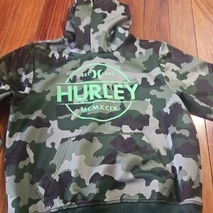 Hurley Youth Military Print Pullover - Green Multi